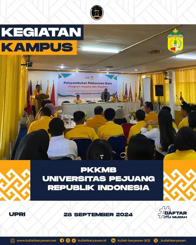 Kegiatan PKKMB atau Pengenalan Kehidupan Kampus Bagi Mahasiswa Baru Universitas Pejuang Republik Indonesia
